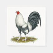 American Game Silver Blue Gamecock Servet (Voorkant)