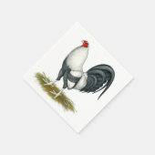 American Game Silver Blue Gamecock Servet (Hoek)