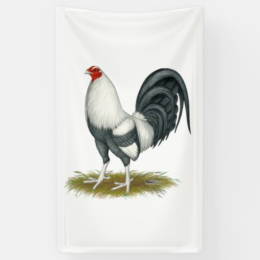 American Game Silver Blue Gamecock Spandoek (Verticaal)