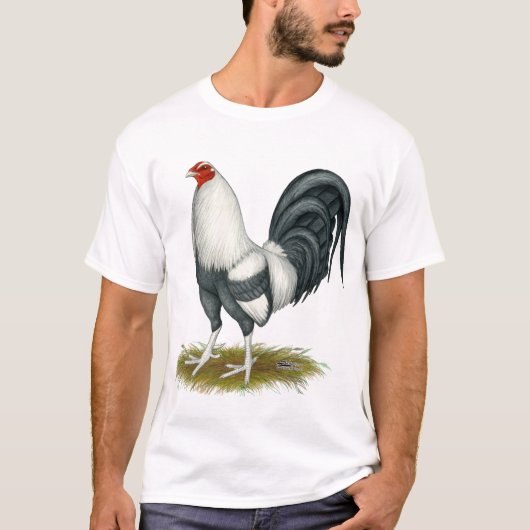 American Game Silver Blue Gamecock T-shirt (Voorkant)
