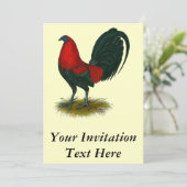 American Gamecock: Bruin Rood Kaart (Staand voorkant)