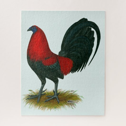 American Gamecock: Bruin Rood Legpuzzel (Verticaal)