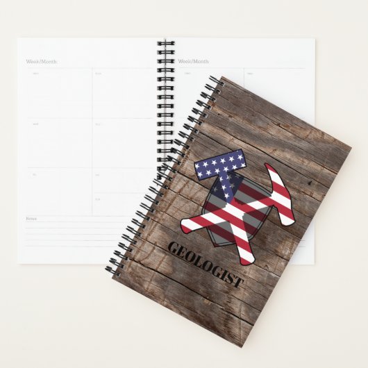American Geologist's Rock Hammer en Shield Planner (Display)