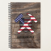 American Geologist's Rock Hammer en Shield Planner (Voorkant)