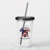 American Geology Rock Hammer Logo-  Acryl Drinkbeker (Achterkant)