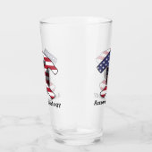 American Geology Rock Hammer Logo-  Glas (Rechts)