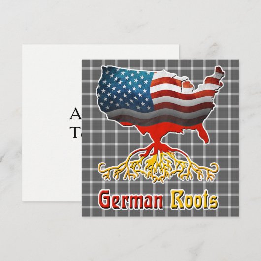 American German Roots Invitation Kaart (Voorkant / Achterkant)