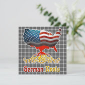 American German Roots Invitation Kaart (Staand voorkant)