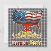 American German Roots Invitation Kaart (Voorkant)