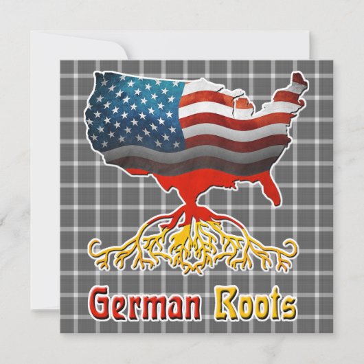 American German Roots Invitation Kaart (Voorkant)