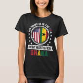 American Ghanaian Flag Heart from Ghana Patriot T-shirt (Voorkant)