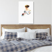 American Girl - Odd Moments van Harrison Fisher Canvas Afdruk (Insitu (Slaapkamer))