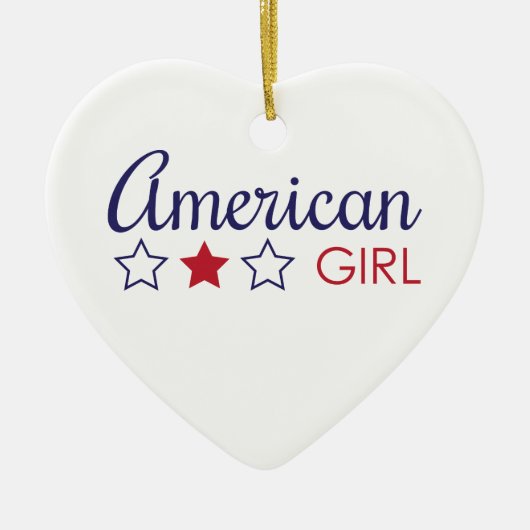 American Girl Stars Keramisch Ornament (Voorkant)