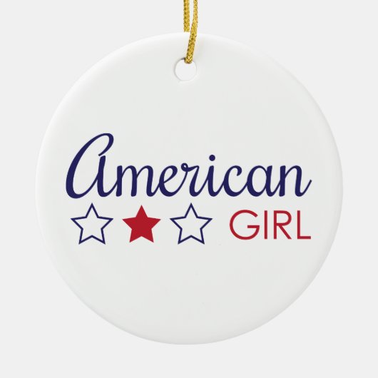 American Girl Stars Keramisch Ornament (Voorkant)