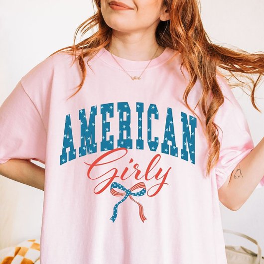 American Girly Shirt, Coquette 4 juli T-shirt