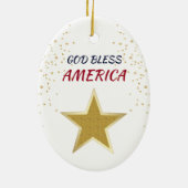 American Gold Star Eagle Keramisch Ornament (Achterkant)