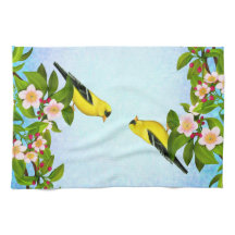 American Goldfinch Bird Hand Towel