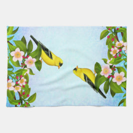 American Goldfinch Bird Hand Towel Theedoek