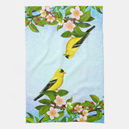 American Goldfinch Bird Hand Towel Theedoek
