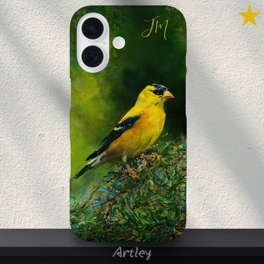 American Goldfinch Schilderij Custom Name Case-Mate iPhone Case