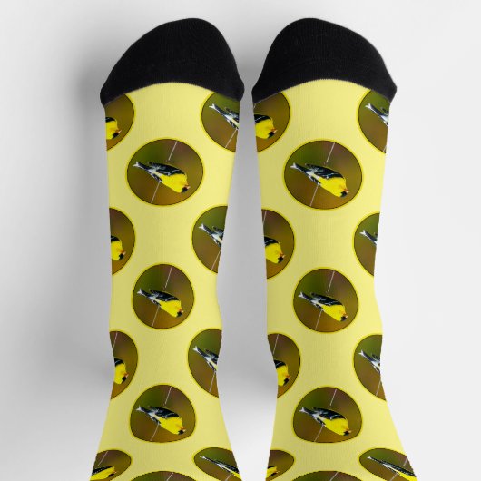 American Goldfinch Songbird Originele foto Sokken (Top)