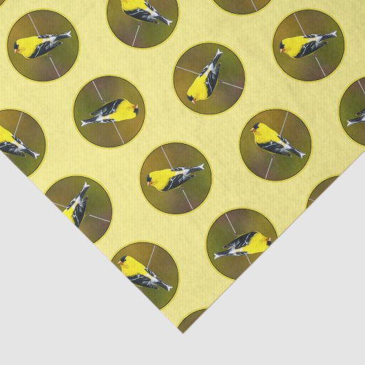 American Goldfinch Songbird Originele foto Tissuepapier (Detail)