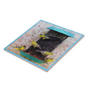 AMERICAN GOLDFINCH TILE TEGELTJE (Zijkant)