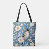 American Goldfinch William Morris Inspired Tote Bag (Achterkant)
