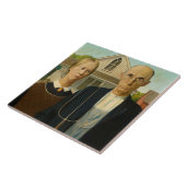 American Gothic, 1930, van Grant Wood Tegeltje (Zijkant)