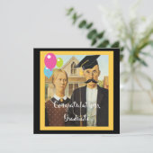 American Gothic Afstudeerfeest Kaart (Staand voorkant)