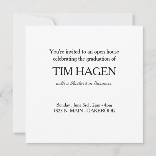 American Gothic Afstudeerfeest Kaart (Achterkant)