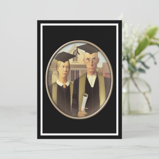 American Gothic Afstuderen Cameo Kaart (Staand voorkant)