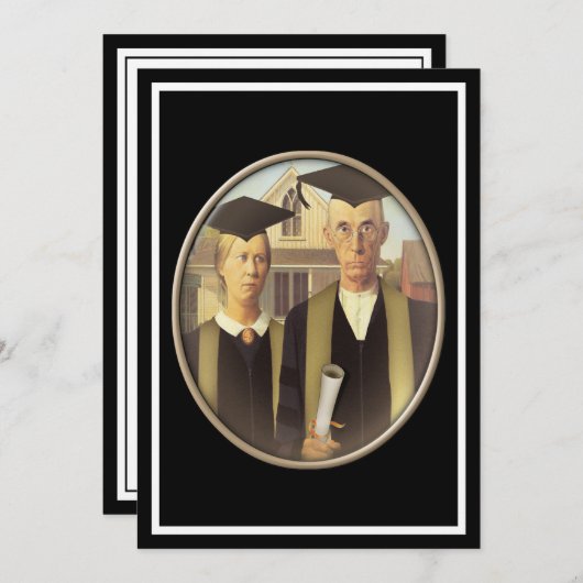 American Gothic Afstuderen Cameo Kaart (Voorkant / Achterkant)