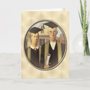 American Gothic Afstuderen Cameo on Gold Sheen Kaart