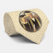 American Gothic Afstuderen Cameo on Gold Sheen Stropdas (Opgerold)