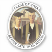 American Gothic Afstuderen Cameo Sticker (Voorkant)