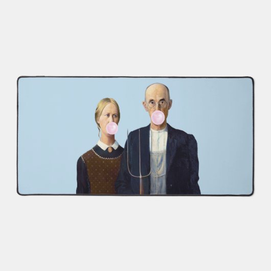 American Gothic blazen roze bubble gum Bureaumat (Voorkant)