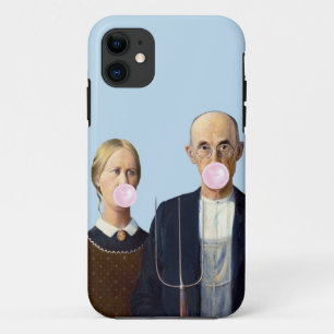 American Gothic blazen roze bubble gum Case-Mate iPhone Case