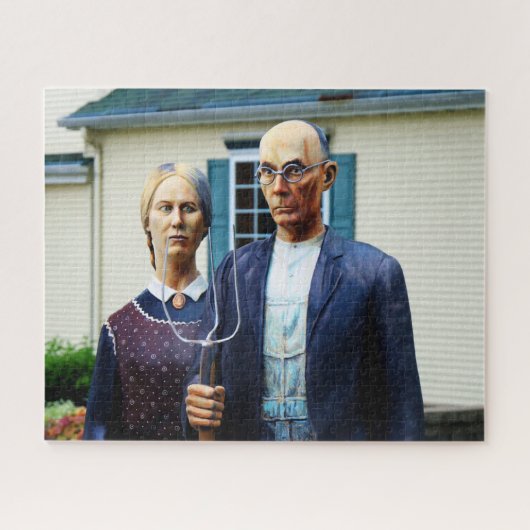 American Gothic Front Yard Jigzaag Puzzle Legpuzzel (Horizontaal)