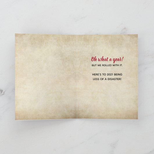 American Gothic Gelukkig Nieuwjaar Laat de Goede T Feestdagen Kaart (Binnen)