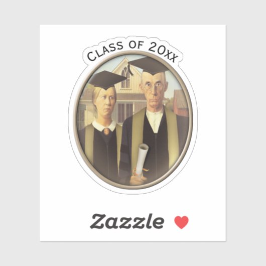 American Gothic Graduation Cameo  Sticker (Vel)