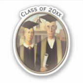 American Gothic Graduation Cameo  Sticker (Voorkant)