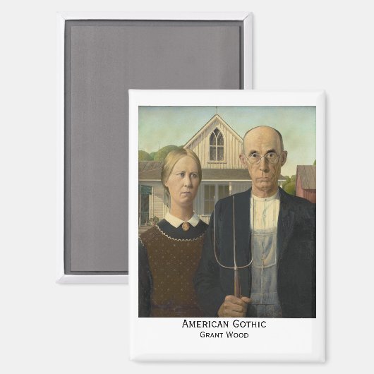 American Gothic, Grant Wood Magneet (Voorkant / Achterkant)
