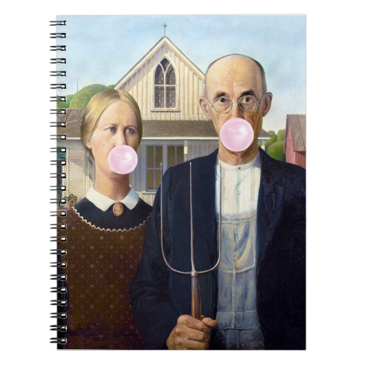 American Gothic Grant Wood Notitieboek (Voorkant)