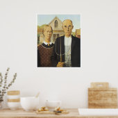 American Gothic, Grant Wood Poster (Keuken)