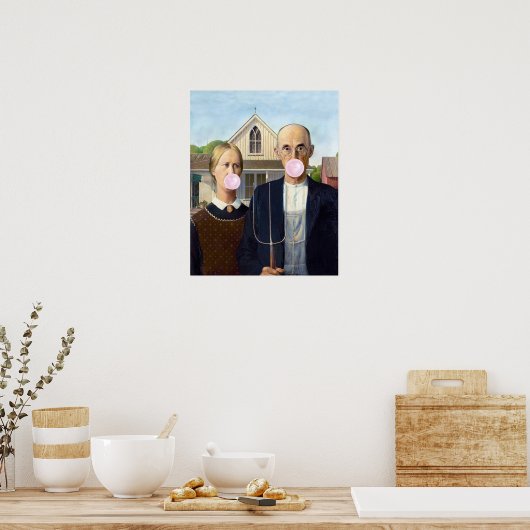 American Gothic Grant Wood Poster (Keuken)