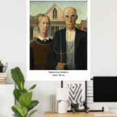 American Gothic, Grant Wood Print (Thuiskantoor)