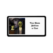 American Gothic Halloween Etiket (Voorkant)