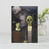 American Gothic Halloween Haunted House Kaart (Staand voorkant)
