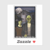 American Gothic Halloween Haunted House Sticker (Vel)